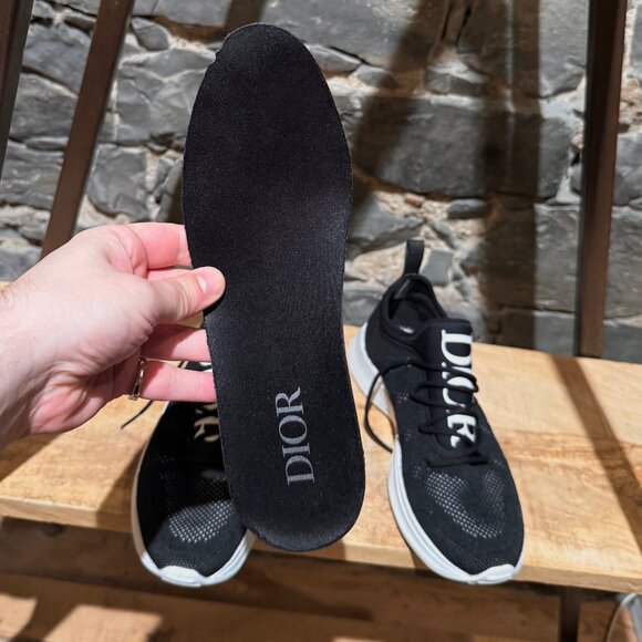 Dior B25 Black Mesh Logo Sneakers - Picture 9 of 13